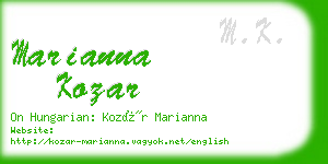 marianna kozar business card